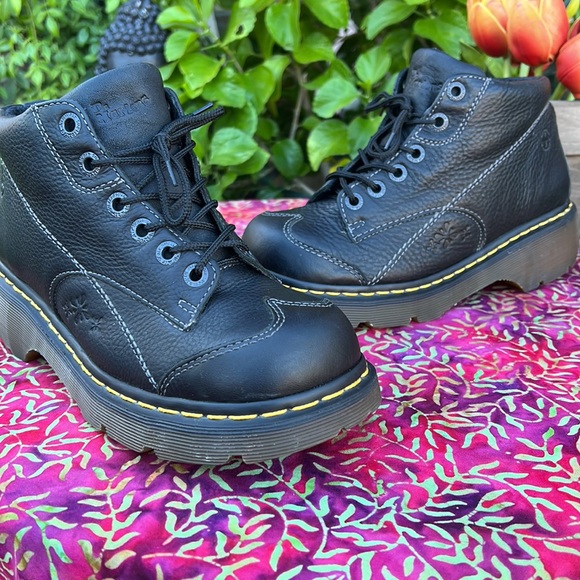 🌺 Dr. Martens Daisy 12278 Vintage 90’s Y2K Chunky Black Platform Ankle Boots - Picture 5 of 17